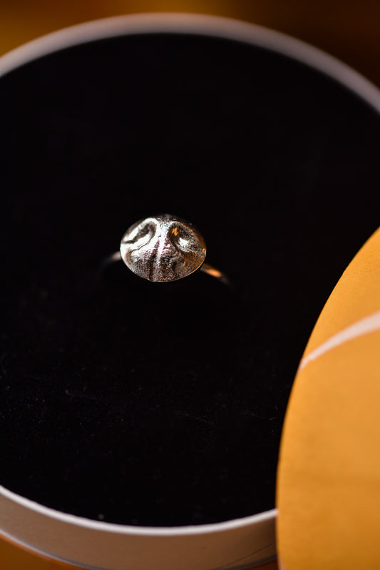 925 Silver Nose Print Ring