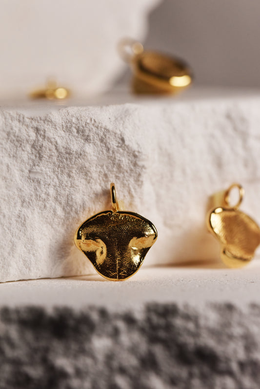 (Double) Pet + Human Imprint Pendant - 18K Gold